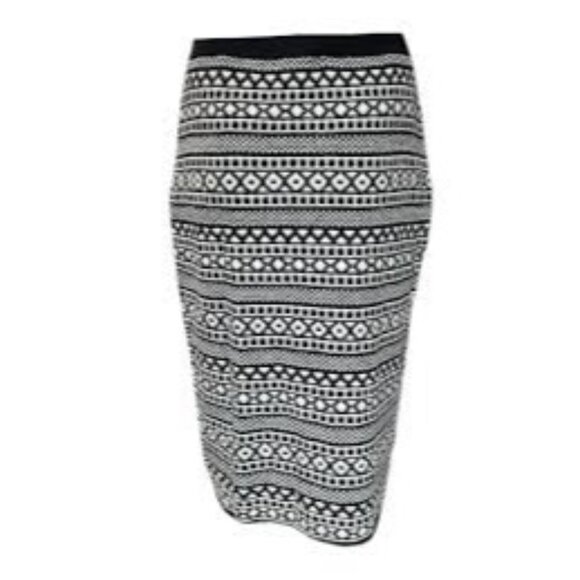 Marina Rinaldi Women's Black Galletto Knitted Skirt XL Designer Italian Wool - Picture 1 of 4